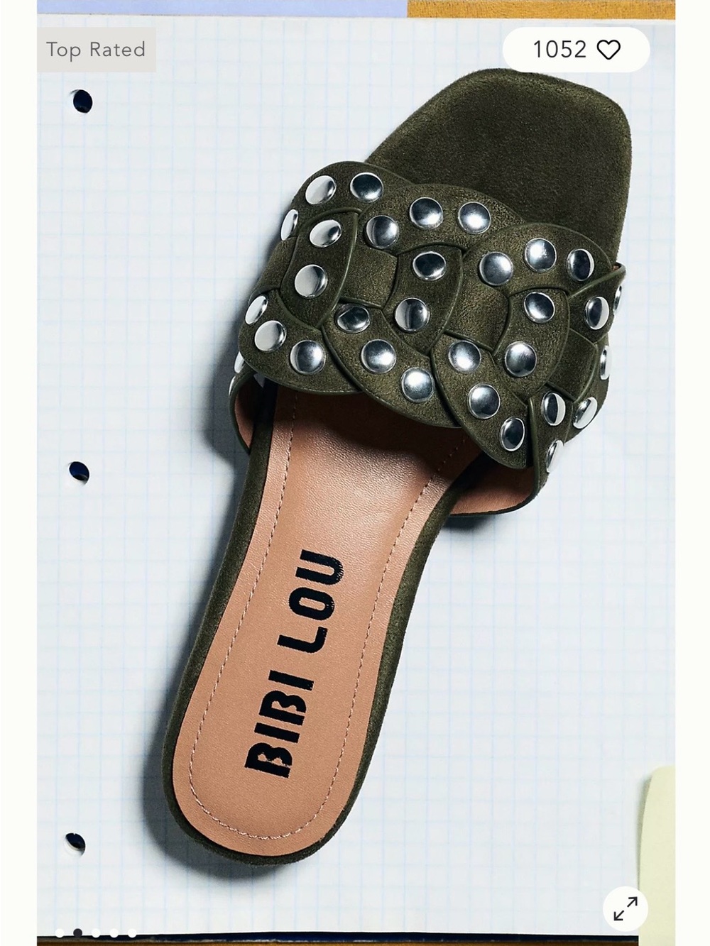 Bibi Lou olive slides